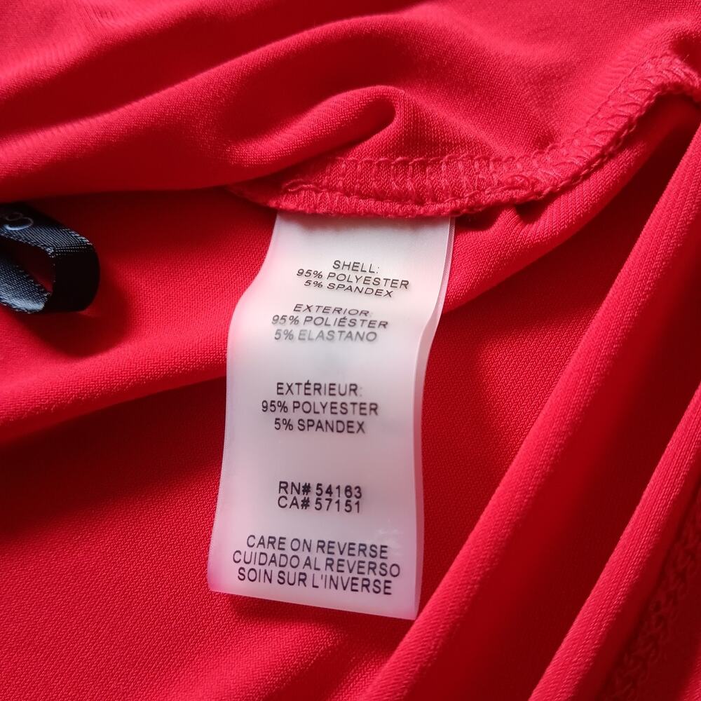 Calvin Klein Women's Sleeveless V-Neck Top Career Tank Petite Med Rose Red - Picture 4 of 7